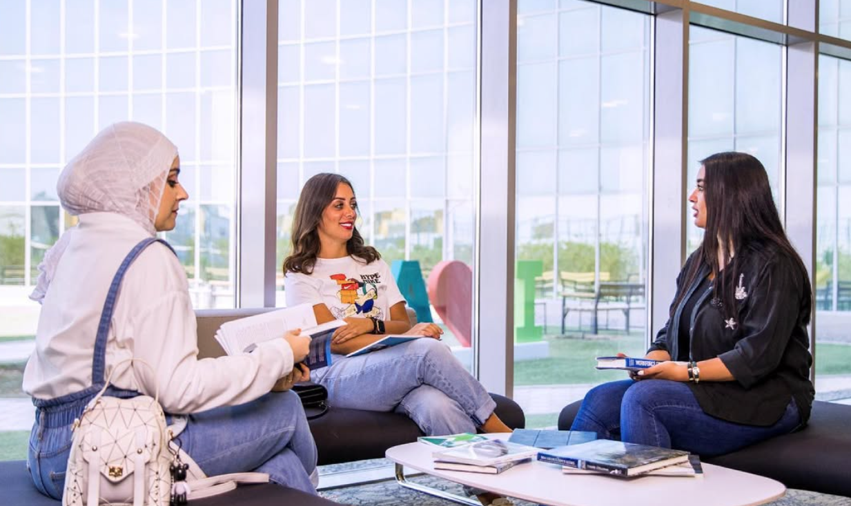 Students at Canadian College Kuwait engaging in a diverse and inclusive learning environment, reflecting the college's commitment to embracing all perspectives.
